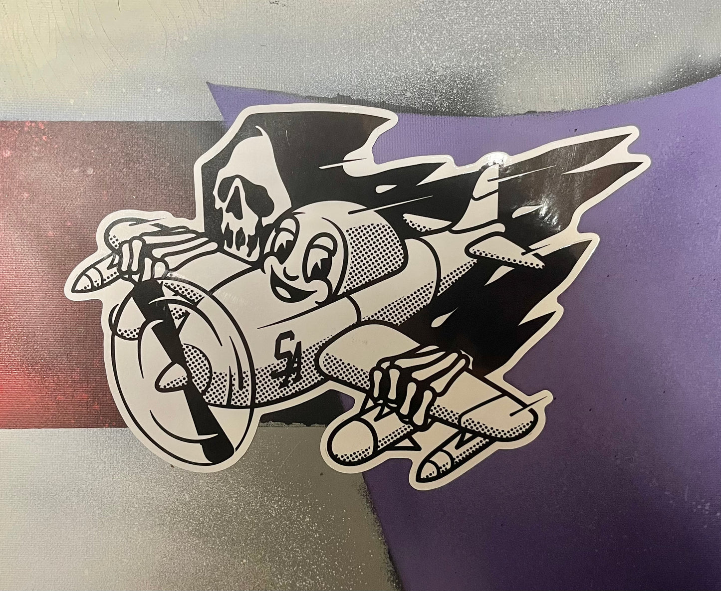 Vices Kamikaze Plane XL– 8-Inch Sticker