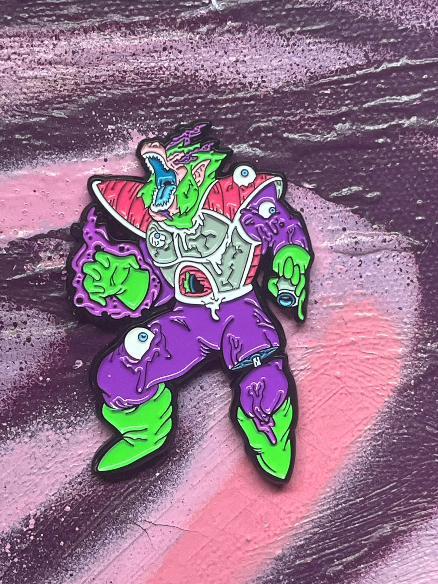 Vegeta's Zombified Ōzaru Enamel Pin Namekian – 2 Inch